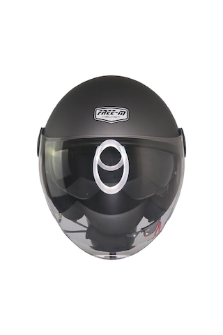 Motoanl Güneş Vizörlü Ece 22.06  Yarım Açık Motor Kaskı Mat Gri