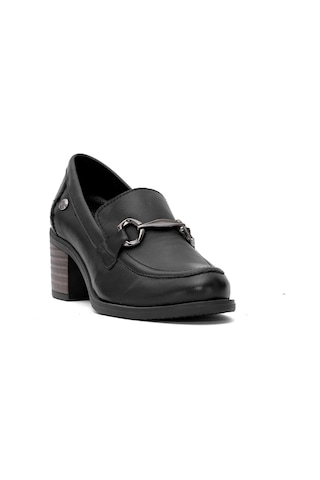 Mammamia D25ya-3325 Kadın Hakiki Deri Klasik Topuklu Ayakkabı Siyah Siyah