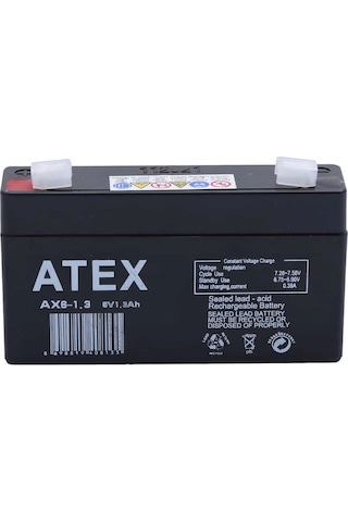 Atex Ax6-1.3 6v 1.3ah Akü