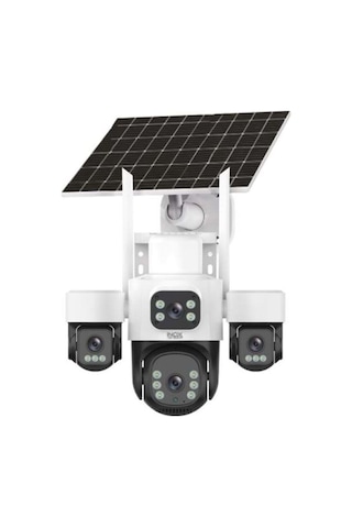 X14 4 Kameralı Solar Güvenlik Kamerası Sım Kartlı & Esım Destekli Kablosuz Güneş Enerjili-127168