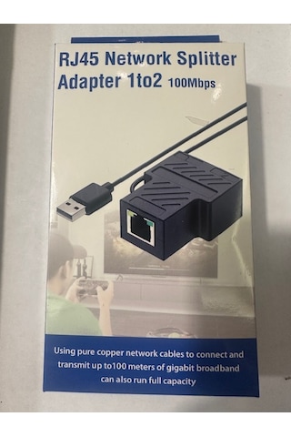 2 Port İnternet Çoğaltıcı 2 Port Rj45 Splitter