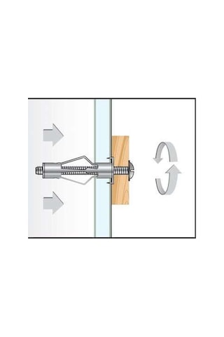 Lexroo Çelik Alçıpan Ve Boşluk Dübel Frt Tuğla Paraşüt Duvar Bims 3x46 Metal 5 Adet