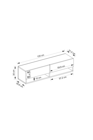 Rodes Tv Ünitesi Beyaz