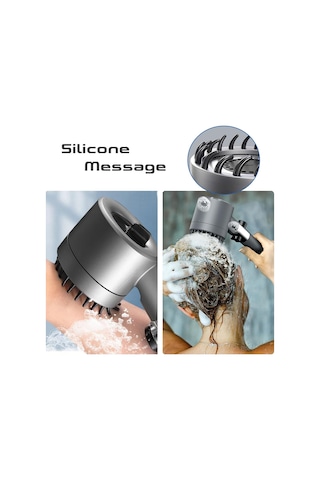 2023 Yeni Masaj Duşu Üç Ayarlanabilir Filtreli Duş Başlığı Modu Duş Başlığı Ve Hortumu Tıkanma Önleyici Nozul Ve Pp Pamuklu Filtreli Duş Başlığı Gri