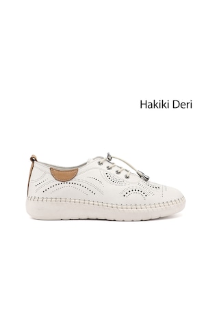Gönderi(R) Gönderi R Kadın Bej Bağcıklı Hakiki Deri Comfort Ayakkabı Dyza82942626