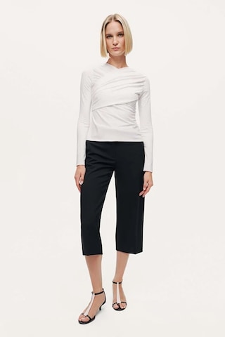 Drape Detaylı Bluz Nocturne Ekru