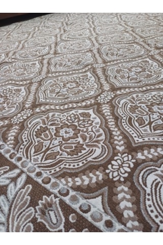 Savan Dokuma Halı Örtüsü 6m² 200 300cm Kale Kahve6 Kahverengi