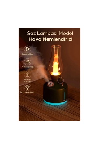 Özel Üretim Buhar Veren Nostaljik Dekor Sessiz Cihaz Gaz Lambası Tasarımlı Hava Nemlendirici