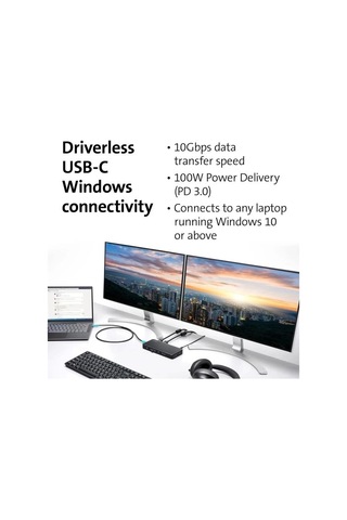 Kensington Üçlü Ekranlı Usb-c Bağlantı İstasyonu Usb-c Üçlü Ekran 100w