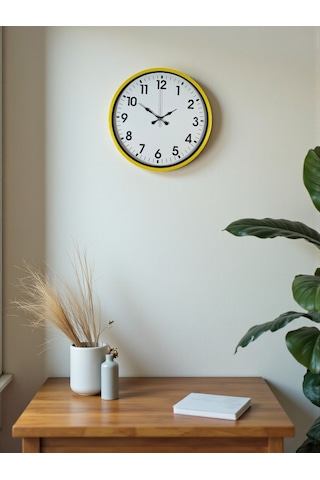 36 Cm Standart Sarı Duvar Saati Diğer