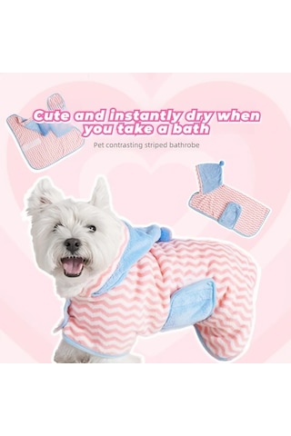 Elmpaly Mavi Sarı Xs Hızlı Kuruyan Ultra Emici Ayarlanabilir Yavru Köpek Bornozu