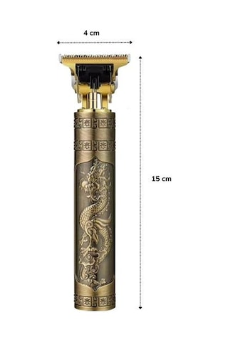 Go İthalat Vintage Görünümlü Güçlü 4 Farklı Başlıklı Usb Şarjlı Manuel Tıraş Makinası