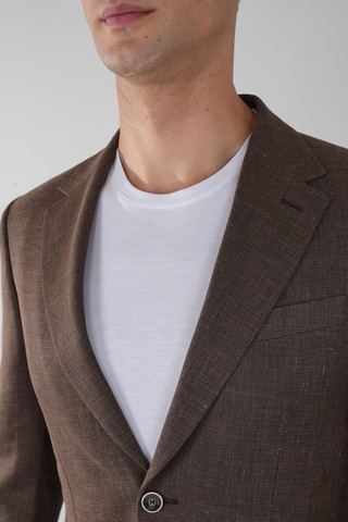 Bisse Erkek Platinum Regular Fit Torba Cep Yün Ceket Kahve Pck25y25007 D11 Kahve