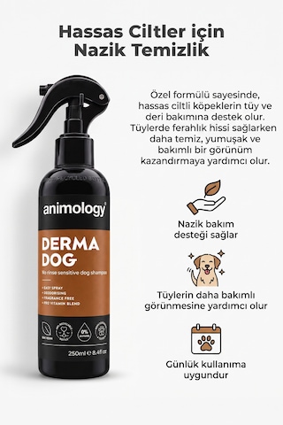 Animology Derma Dog Hassas Derili Köpek Durulamasız Şampuan 250 Ml