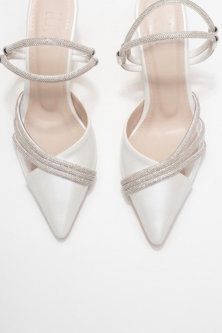 Lavıe Sedef Cilt Şerit Taşlı Kadın Abiye Ayakkabı Sedef