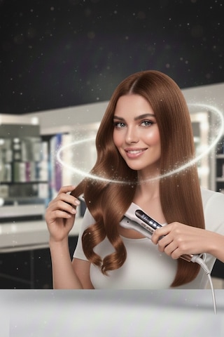 Volemı V-0103 Profesyonel Wag Maşası Color Care, 5x Renk Koruma, Keratin Yağlı Seramik Kaplama Dijital Isı Ayarlı Maşa