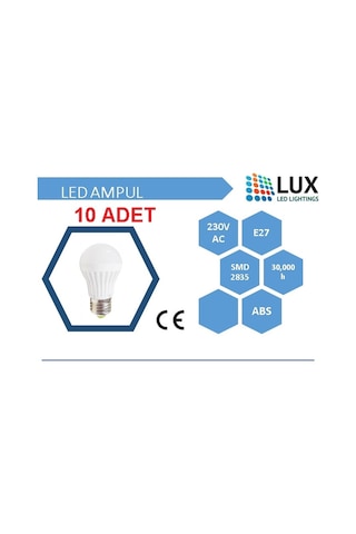 10 Adet 5W Led Ampul