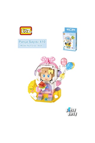 Loz Micro Block Serisi Pembe Astronot 410 Parça Oyuncak Yapım Seti Fflz-8828