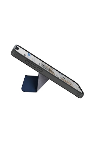 Apple Uyumlu iPhone 15 Pro Kılıf Transforma Serisi Magsafe Özellikli Magclick 3 Farklı İzleme Açısı Blue