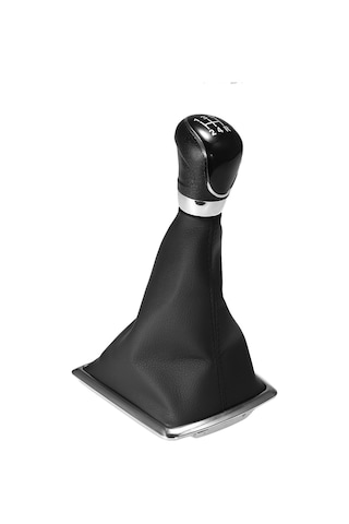 Kangvka Ford Focus İçin Manuel Vite Vites Kolu Koruyucu Kılıfı - Plastik Ve Pu Deri Birleşik Tip Siyah Siyah