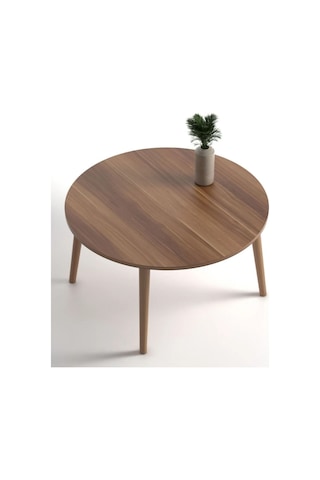 Faymend 70cm Yuvarlak Orta Sehpa Ceviz Ceviz