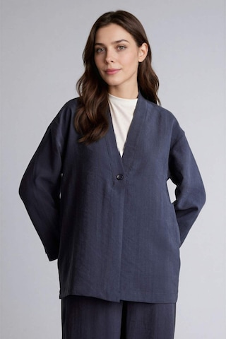 Defacto Regular Fıt V Yaka Modal Kimono H0673ax26spnv42 Lacivert-nv42