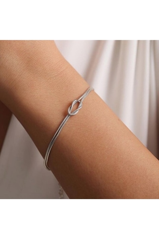 İki Sıralı Çelik Bileklik Unisex Bbf Hediyelik Sevgiliye Altın