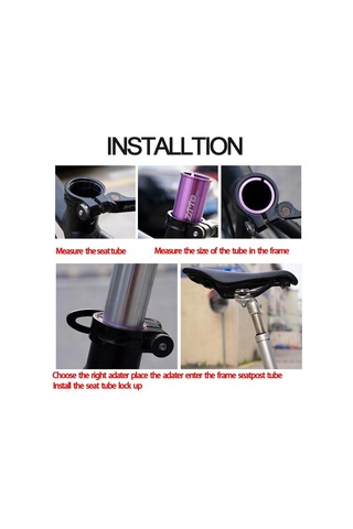 Sones 30,9-31,6 Mm 009 2 Adet Ztto Bisiklet Sele Borusu Dönüşüm Manşonu Redüktör Kapağı Mor