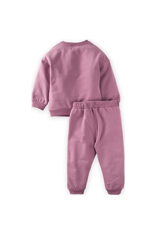 Cigit Basic Karyoka Detaylı Sweatshirt Takım 3-8 Yaş Leylak Leylak
