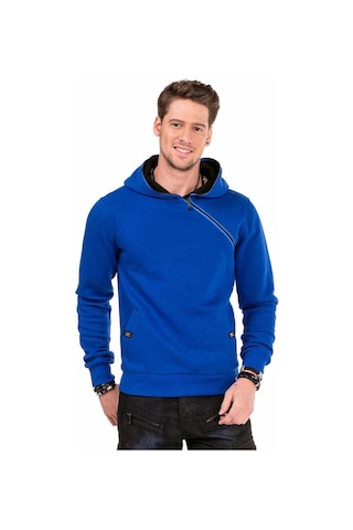 Cipo & Baxx Cl329 Gizli Yaka Fermuarlı Kapşonlu Sweatshirt 001