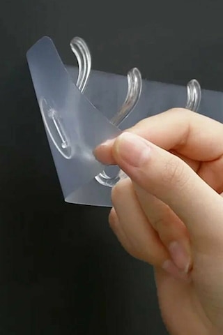Thentech Beşli Güçlü Kendinden Yapışkanlı Kesilebilir Duvar Askısı Güçlü Sağlam Beyaz