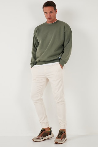 Buratti Regular Fit Bisiklet Yaka Pamuklu Içi Tüylü Yumuşak Şardonlu Erkek Sweat 5905255 Haki