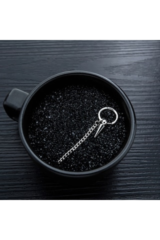 Ehediye Chavin Çelik Sallantılı Tekli Bayan Erkek Küpe Ef36