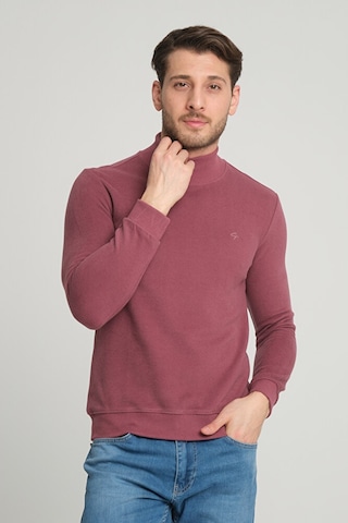 Gül Kurusu Yarım Boğazlı Sweatshirt Kazak 001