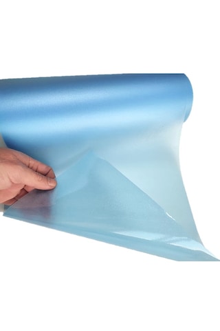Parlak Simli Görünüm Mavi Renk Yapışkanlı Folyo 30 Cm 1 Metre
