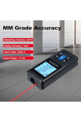 Reedark X100 El Tipi Lazer Ölçü Cihazı - 100m Aralık, 20 Veri Depolama, Alan/hacim/iki Nokta Ölçüm Modları, Ip54 Su Geçirmez, Siyah Pil Yok