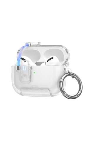 Apple Uyumlu AirPods Pro 3. Nesil İle Kılıf Standlı Kilitli Tpu Premium Matte Trip Case Şeffaf