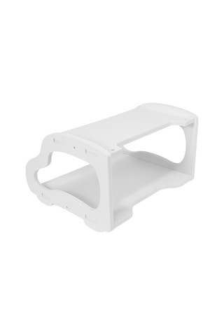 Createtech Modern Ahşap Plastik Duvar Montajı, Beyaz Yönlendirici Raf