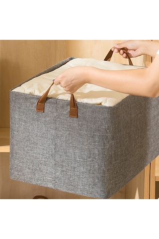 Cbtx Jjtz 56l Saklama Kutusu Katlanabilir Dolap Organizatör Kutusu  Çelik Çerçeveli - Bej