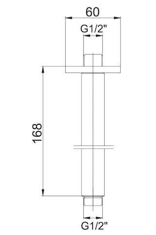 Eca Tavandan Duş Başlığı Borusu 280 MM 102126700 Diğer
