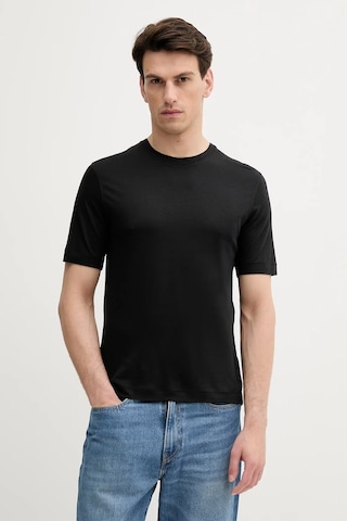 Liyosel Karışımlı Yırtmaçlı Regular Fit T-shirt Erkek Siyah T-shirt - 325p361vs104k Siyah