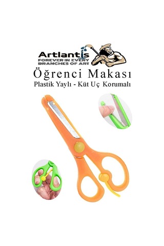 Öğrenci Makası Plastik Yaylı Ve Küt Uç Korumalı 1 Adet Okul Makası Çocuk Makası Çocuklar İçin Güvenli Okul Öncesi Anasınıfı Etkinlik