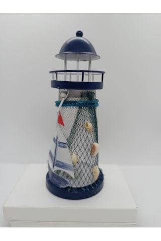 METAL LED IŞIKLI DENİZ FENERİ-DEKORATİF