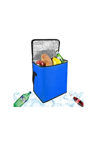 Plaj Soğutucu Çanta Buzluk Termos Sahil Soğuk Tutucu Çanta Mavi