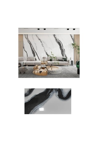 Kendinden Yapışkanlı 1 Adet 30x60cm Doğal Mermer Desenli Esnek Banyo Wc Duvar Paneli Kağıdı Bs8079-a