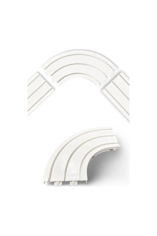 Tümray 3 Raylı Perde Rayı Korniş 90 Dönüş Köşe Aparatı