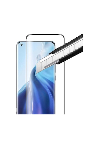 Xiaomi Mi 11 Lite Davin 5D Cam Ekran Koruyucu Siyah
