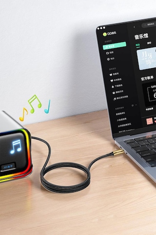 3.5mm - 3.5mm Aux Ses Kablosu 3 Metre, Erkek Erkek Stereo Audio Kablo, Kulaklık Hoparlör Bilgisayar Amfi Uyumlu, Metal Gövde, Naylon Örgü, Altın Kaplama Jak A580h