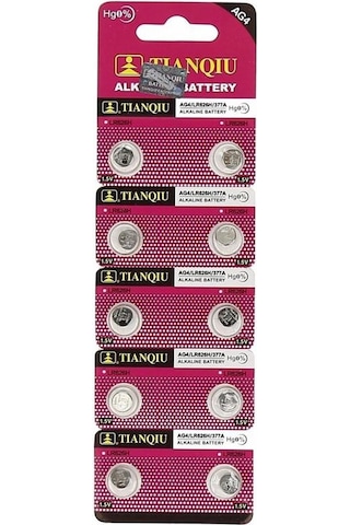 Tianqiu AG4 LR626H/377A Alkalin Düğme Pil 3 x 10 'lu