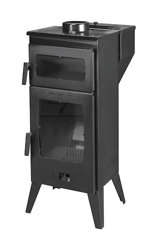 Geniş Camlı Pelet Şömine Sobası - 6 Kw, Fırınlı, Ayarlanabilir Isı Teknolojisi. Sm30